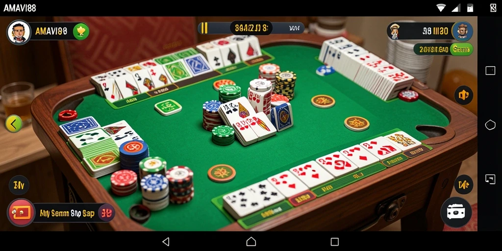 Tampilan gameplay Gaple yang menarik di AMAVI88.