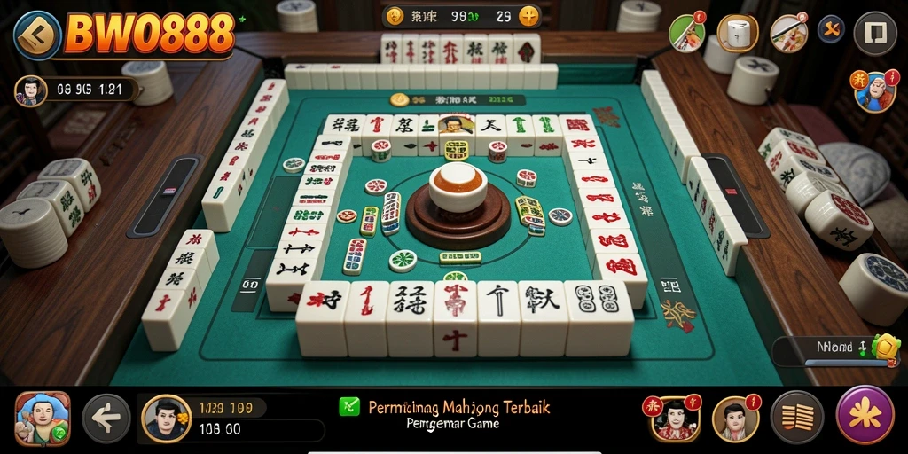 Tampilan gameplay BWO888 dengan desain Mahjong yang menarik.
