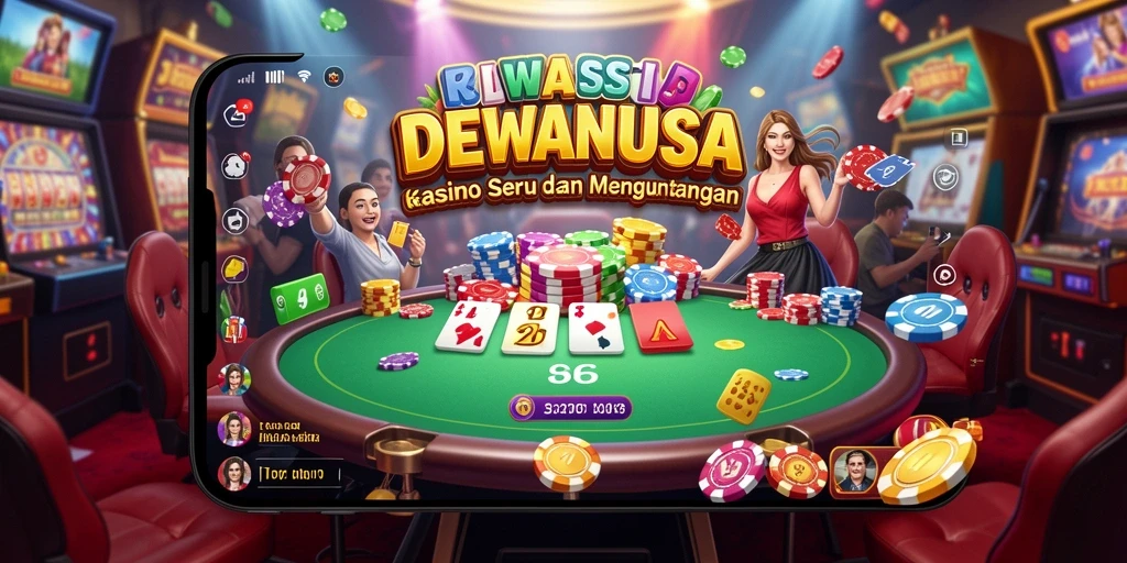 Tampilan permainan Kasino yang seru dan mendebarkan di DEWANUSA.