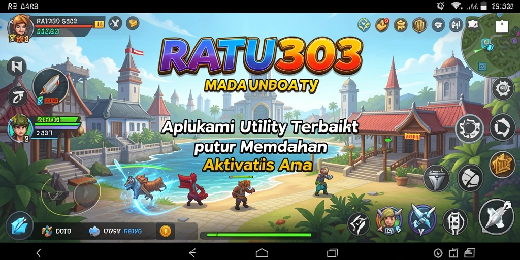 Screenshot aplikasi RATU303 menampilkan fitur pengelolaan yang sederhana dan intuitif.