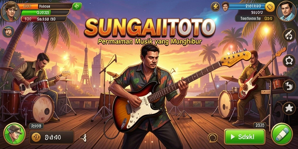 Tampilan menarik dari gameplay musik SUNGAITOTO.